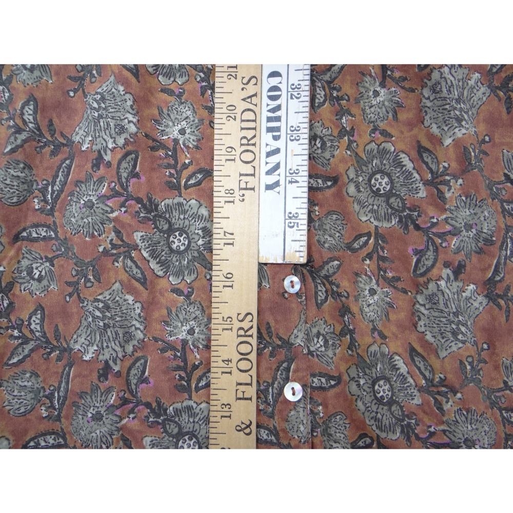 Natural Life Floral Button Down Maxi Dress Duster Terracotta XS/S Long Sleeve - Picture 5 of 5